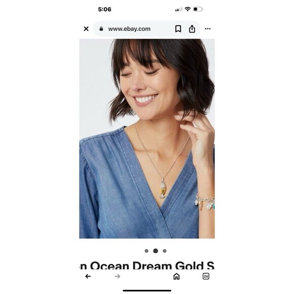 Brighton Ocean Dream Gold Silver Fish Crystal Pendant Necklace. never worn - Picture 4 of 6